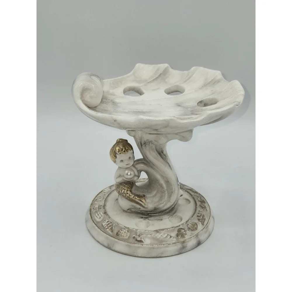 Vintage Napcoware Toothbrush Holder Cherub Alabastro‎ C-531 4.75